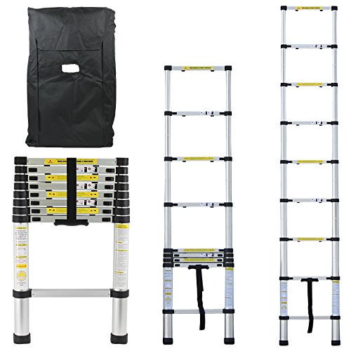 Linxor FRANCE - Echelle Télescopique PRO de 74cm à 2.60 mètres en Aluminium + Housse de Transport- Norme EN131 - GARANTIE 2 ANS Linxor FRANCE - Echelle Télescopique PRO de 74cm à 2.60 mètres en Aluminium + Housse de Transport- Norme EN131 - GARANTIE 2 ANS