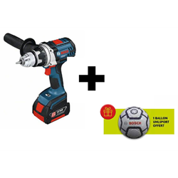 Perceuse visseuse sans fil GR 18 VE-2-LI 2 batteries 5.0 Ah 1 ballon Uhlsport offert Perceuse visseuse sans fil GR 18 VE-2-LI 2 batteries 5.0 Ah 1 ballon Uhlsport offert