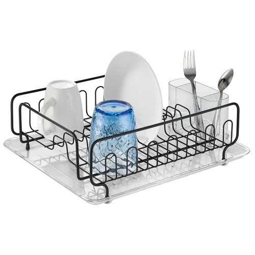 InterDesign 68987EU Forma Lupe Égouttoir 2 Transparent/Noir Mat 34,5 x 43 x 12,5 cm InterDesign 68987EU Forma Lupe Égouttoir 2 Transparent/Noir Mat 34,5 x 43 x 12,5 cm