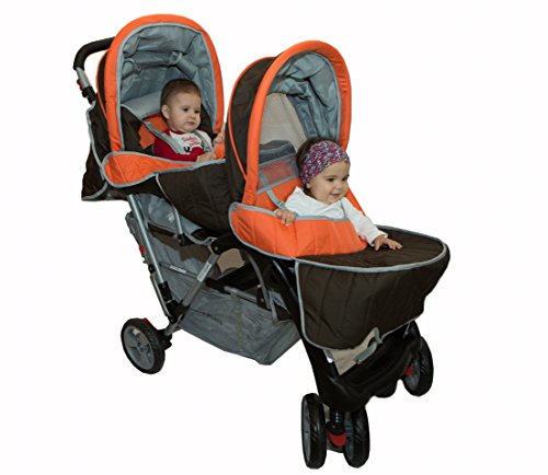 Poussette double sport orange Top Design - BambinoWorld