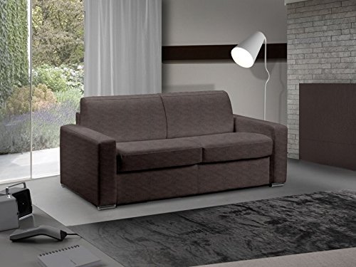 Canapé lit 3-4 places MASTER convertible RAPIDO 160 cm microfibre taupe, MATELAS 18 CM INCLUS.
