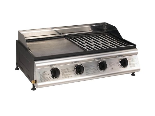 Cook'in Garden - Barbecue gaz mixte Las Palmas à poser - 4 brûleurs inox Cook'in Garden - Barbecue gaz mixte Las Palmas à poser - 4 brûleurs inox