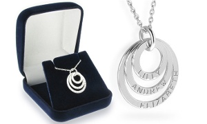 Chaîne avec pendentif 3 anneaux en argent 925 