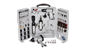 Outils à air comprimé en set de 81 pièces avec coffret en plastique Outils à air comprimé en set de 81 pièces avec coffret en plastique