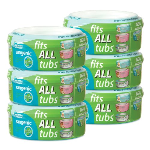 Tommee Tippee - 82037101 - Sangenic - Lot de 6 nouvelles recharges compatibles pour Poubelles à Couches SANGENIC Tommee Tippee - 82037101 - Sangenic - Lot de 6 nouvelles recharges compatibles pour Poubelles à Couches SANGENIC