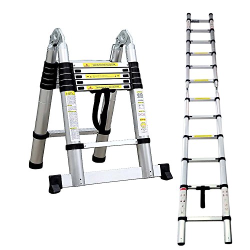 Sotech - Escabeau 2 en 1 - Échelle Télescopique PRO 95 cm à 3.80 mètres en Aluminium - Norme EN131 Sotech - Escabeau 2 en 1 - Échelle Télescopique PRO 95 cm à 3.80 mètres en Aluminium - Norme EN131